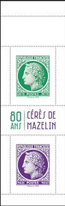 Booklet Pane, Ceres by Mazelin, 80 Years, France,  , Stamps, Women