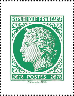 Stamp, Ceres by Mazelin, 80 Years, France,  , Stamps, Women