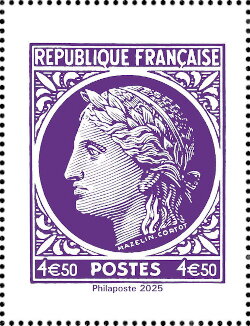 Stamp, Ceres by Mazelin, 80 Years, France,  , Stamps, Women