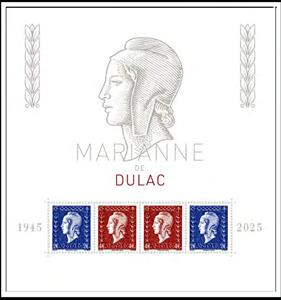 Souvenir Sheet, Marianne by Dulac, 80 Years, France,  , Stamps, Women