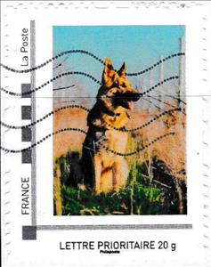 Stamp, Alsatian Dog, France,  , Animals (Fauna), Dogs, Mammals