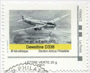 Stamp, Devoltine D336, France,  , Aircraft, Aviation