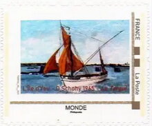 Fishing Boat Targui, Ile de Yeu by D.Schony 1965