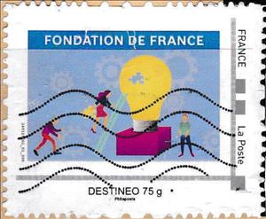 Stamp, Fondation de France, France,  , Charity, Lamps and Candles, Organizations