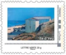 Stamp, Ile de Yeu by Charlotte Tonnel, France,  , Art, Islands, Paintings
