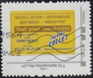 Stamp, Laurent Collet Electricien, France,  , Professions
