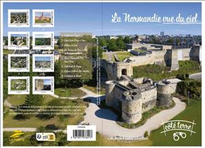 Mini Sheet, Normandy. Aerial Views. Land, France,  , Castles, Churches - Cathedrals - Basilicas - Chapels, Landscapes