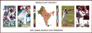 Mini Sheet, World Cup Cricket - Sri Lanka World Cup Winners, Georgia, Batumi,  , Cricket, Maps, Sports