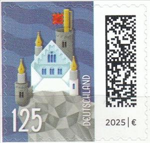 Stamp, Letter Castle, Germany, Federal Republic,  , Buildings, Castles, Letters (Mail)