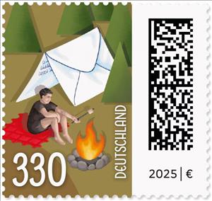 Stamp, Letter Tent, Germany, Federal Republic,  , Fire and Flames, Letters (Mail)