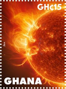 Stamp, Sun, Ghana,  , Astronomy, Sun
