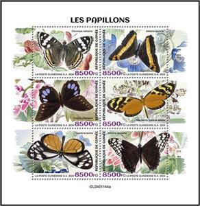 Mini Sheet, Butterflies, Guinea,  , Animals (Fauna), Butterflies and Moths, Insects