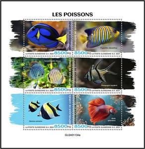 Mini Sheet, Fishes, Guinea,  , Animals (Fauna), Fishes, Sea Life