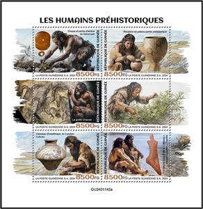 Mini Sheet, Prehistoric Humans, Guinea,  , Prehistory