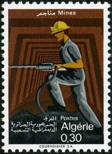 Stamp, Mines, Algeria,  