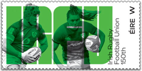 Stamp, Irish Rugby Football Union, 150 Years, Ireland,  , Rugby