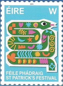 Stamp, St. Patrick's Festival, Ireland,  , Festivals, Saints, Snakes, Stylized Animals
