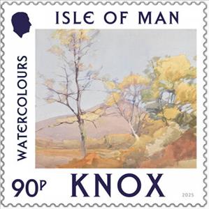 Stamp, Watercolors, Isle of Man,  , Art