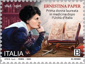 Stamp, Ernestina Paper, Physician, Italy,  , Famous People, Physicians, Women