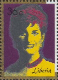 Stamp, Diana, Liberia,  , Famous People, Princesses, Royalty, Women
