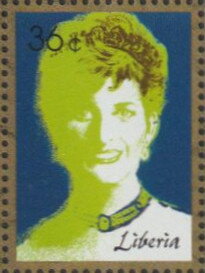 Stamp, Diana, Liberia,  , Famous People, Princesses, Royalty, Women