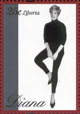 Stamp, Diana, Liberia,  , Famous People, Princesses, Royalty, Women