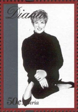 Stamp, Diana, Liberia,  , Famous People, Princesses, Royalty, Women