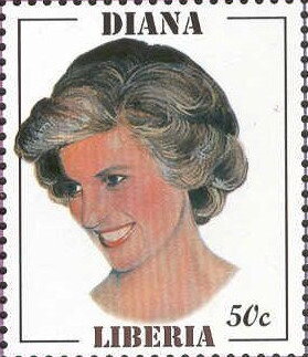 Stamp, Diana, Liberia,  , Famous People, Princesses, Royalty, Women