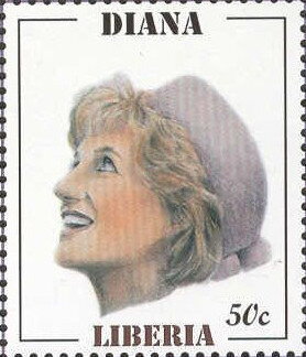 Stamp, Diana, Liberia,  , Famous People, Princesses, Royalty, Women