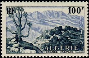 Stamp, Kabylie, Algeria,  , Landscapes, Trees, Mountains