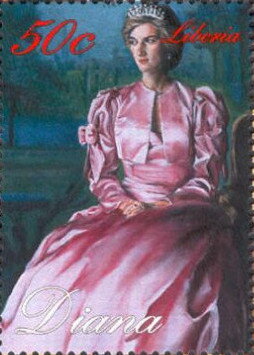 Stamp, Diana, Princess of Wales (1961-1997), Liberia,  , Famous People, Princesses, Royalty, Women