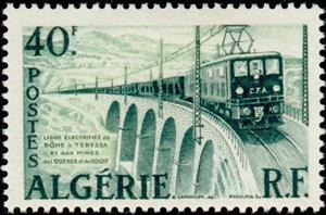 Stamp, Oran, Algeria,  , Railways