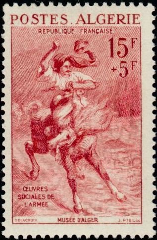 Cavalier passant un gué par Delacroix-Cavalier from a ford b