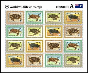 Mini Sheet, Leatherback Sea Turtle (Dermochelys coriacea), Liberia,  , Reptiles, Turtles