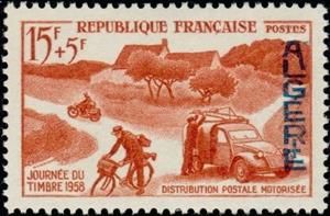 Stamp, Distribution motorisée-motor distribution, Algeria,  , Motor Scooters