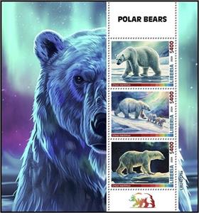 Mini Sheet, Polar Bears, Liberia,  , Animals (Fauna), Bears