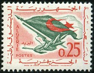 Stamp, Symbol of the revolution, Algeria,  