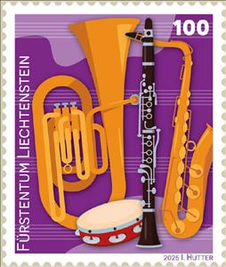 Stamp, Brass Band Instruments, Liechtenstein,  , Musical Instruments