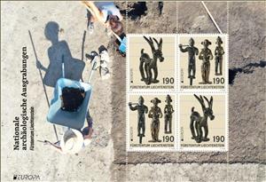 Full Pane, Europa (C.E.P.T.) 2025 - Archaeological Discoveries, Liechtenstein,  , Archaeology, C.E.P.T. / Europe, Statues