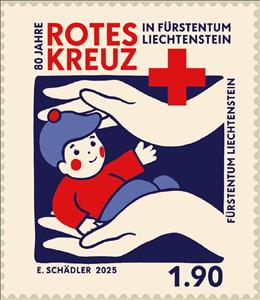 Stamp, Liechtenstein Red Cross, 80 Years, Liechtenstein,  , Red Cross and Red Crescent