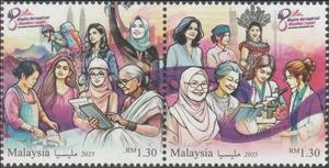 Se-tenant, International Women's Day 2025, Malaysia,  , Women