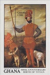 Souvenir Sheet, Portrait of a Gentleman, Ghana,  , Paintings