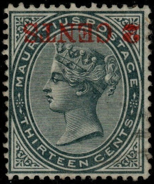 Queen Victoria (1819-1901), surcharged red