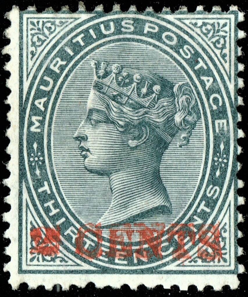 Queen Victoria (1819-1901), surcharged red