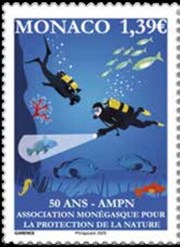 Stamp, Scuba Divers, Monaco,  , Diving (Scuba-Snorkelling)