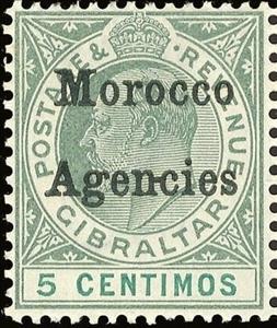 Stamp, King Edward VII, Morocco, British Post Office,  , Kings