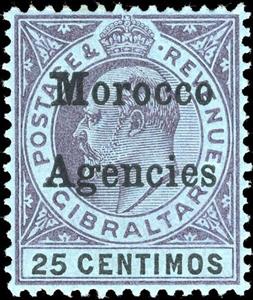 Stamp, King Edward VII, Morocco, British Post Office,  , Kings