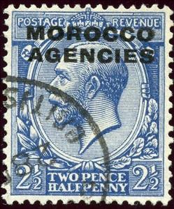 Stamp, King George V, Morocco, British Post Office,  , Kings