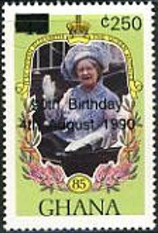 Stamp, Surcharged, Ghana,  