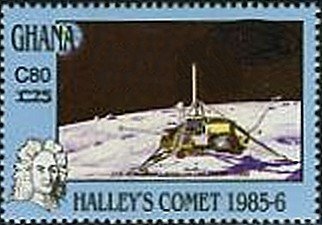 Stamp, Comet Logo,Surcharged, Ghana,  